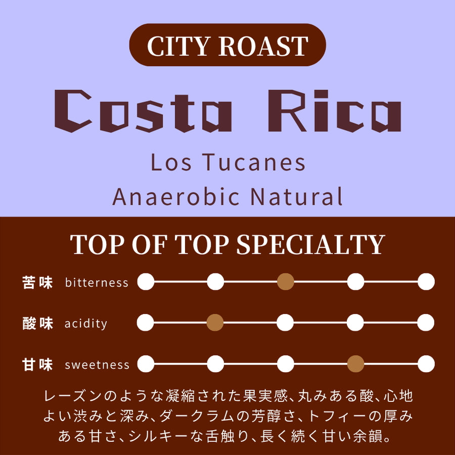 【中深煎り】 コスタリカ ゲイシャ ドン・マヨ ミル/ロス・トゥカネス農園 アナエロビック ナチュラル