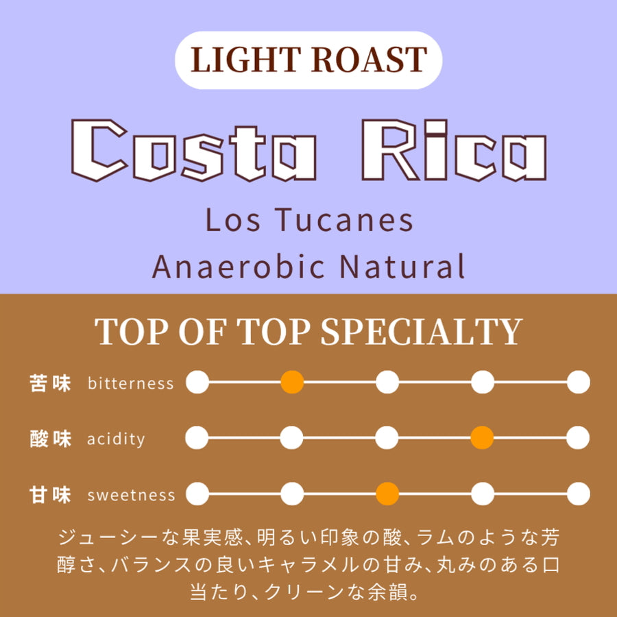 【浅煎り】 コスタリカ ゲイシャ ドン・マヨ ミル/ロス・トゥカネス農園 アナエロビック ナチュラル