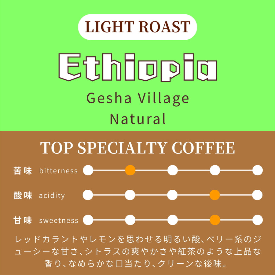 【浅煎り】 エチオピア ゲシャヴィレッジ オマ ゲシャ1931 ナチュラル
