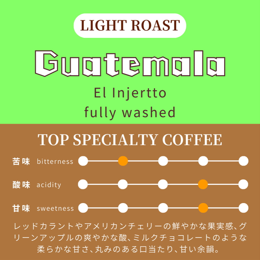 【浅煎り】 グアテマラ エル・インヘルト農園 カトゥアイ フリーウォッシュド
