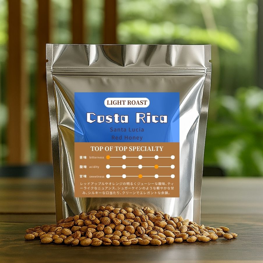 【浅煎り】 コスタリカ ゲイシャ エルサル・デ・サルセロ ミル/サンタルシア農園 レッドハニー