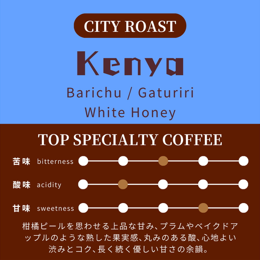 【中深煎り】 ケニア AA ガツリリファクトリー バリチュ農協 ウォッシュド