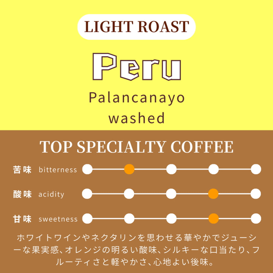 【浅煎り】 ペルー パランカナヨ農園 ティピカ ウォッシュド