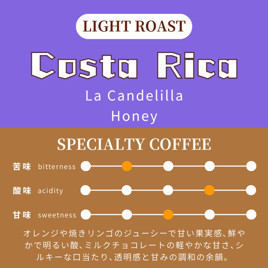【浅煎り】 コスタリカ　カトゥーラ　ラ・カンデリージャ農園　ハニー