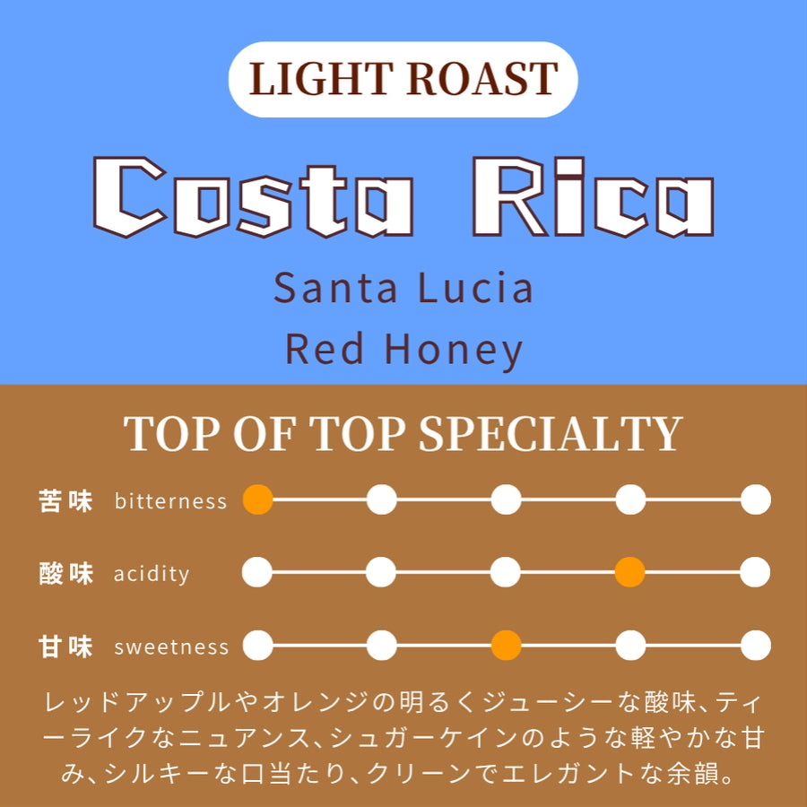 【浅煎り】 コスタリカ　ゲイシャ　エルサル・デ・サルセロ ミル／サンタルシア農園　レッドハニー